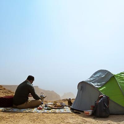Overnight Camping Edge of the World Riyadh
