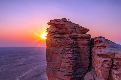 Sunrise View at Edge of the World Riyadh